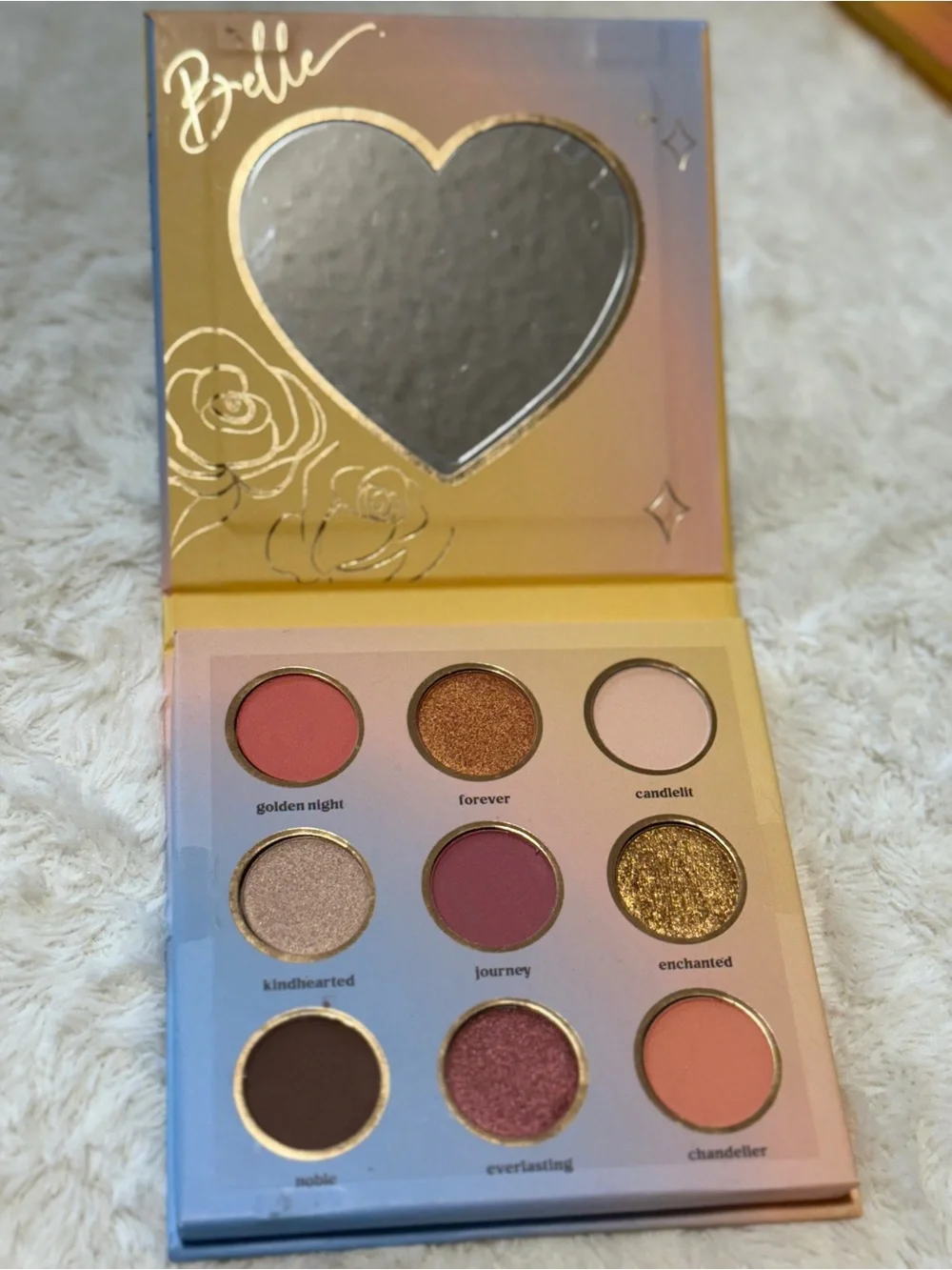 Disney Belle Enchanted Rose 9-Color Eyeshadow Palette — Gold & Peach